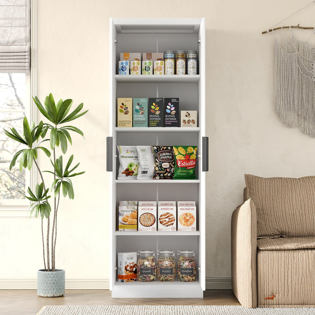 Tall Storage Cabinet, 5-Tier Fluted 72" high